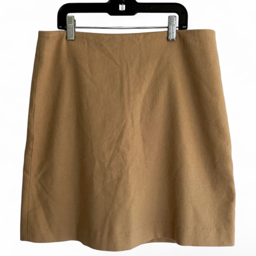 Y2K GAP Tan Virgin Wool Mini Skirt 90s Academia Preppy Old Money Parisian Size 6